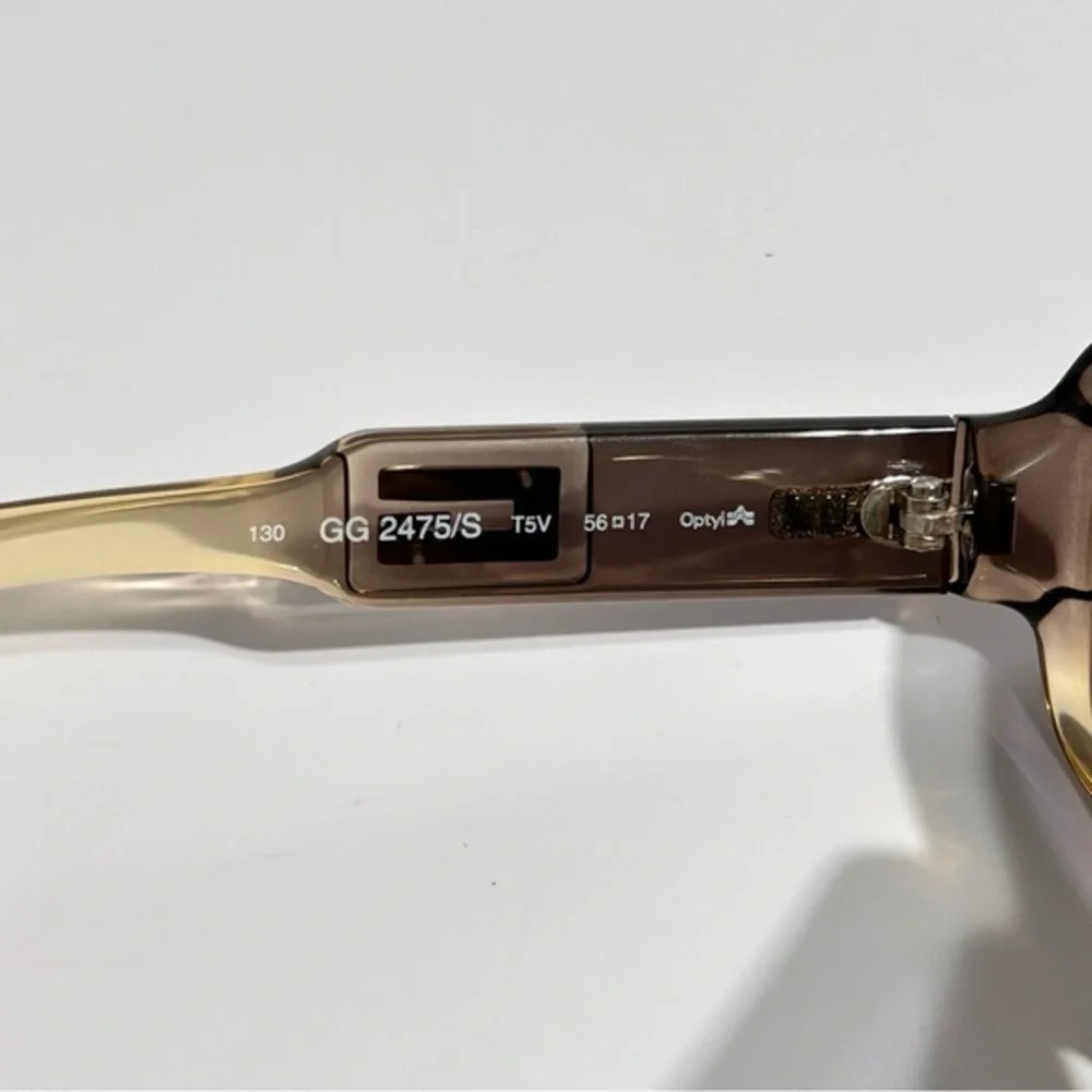 Gucci Authentic Vintage "G" LOGO Biocolor Tinted Y2K Square Sunglasses - Picture 10 of 10